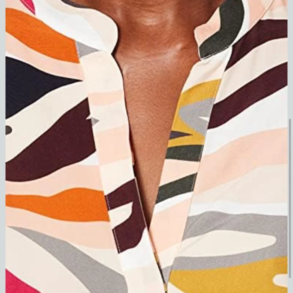Seidensticker Multicolor Abstract Print Blouse Size 40 New Without Tags 🎨 - Picture 2 of 8